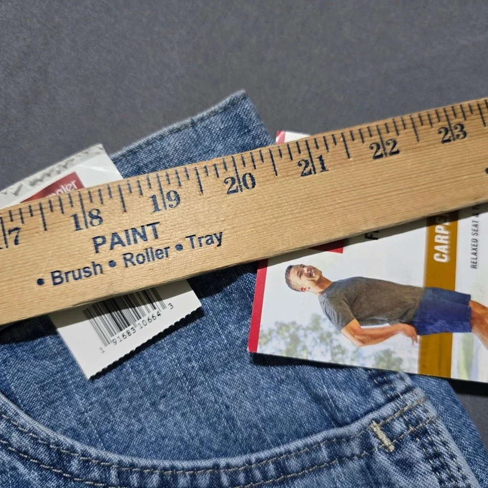 new Wrangler Carpenter Shorts Mens 44 Blue Denim Five Star Premium Relaxed